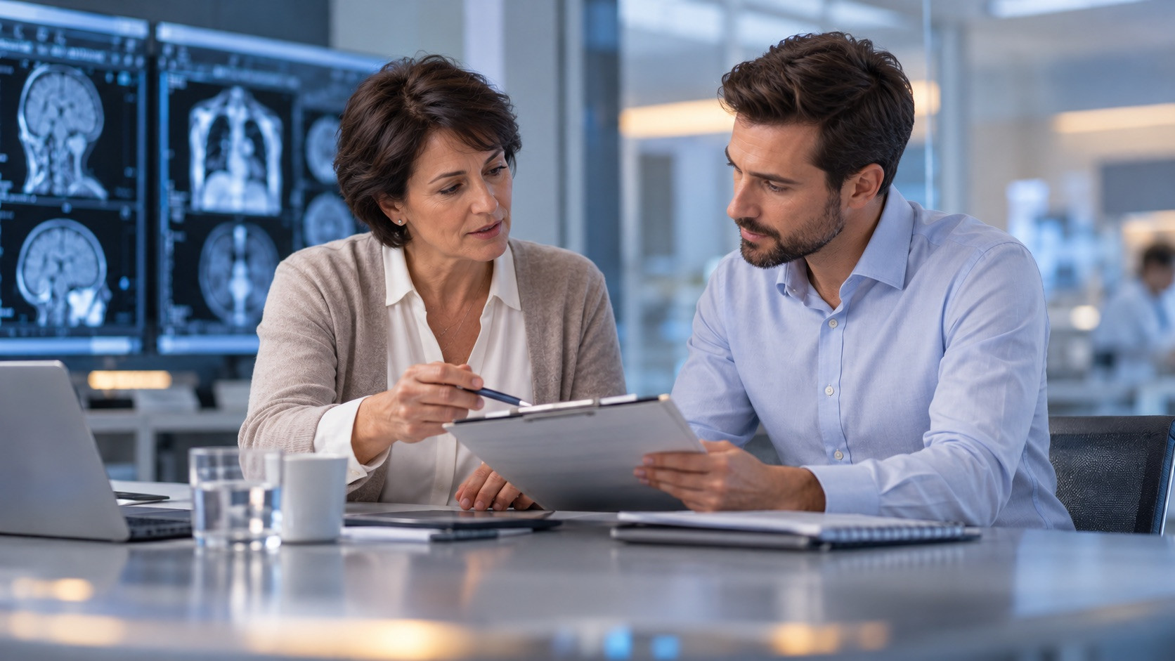 Abstimmung zwischen Klinik und Teleradiologie-Partner zu den Unterlagen des Genehmigungsantrags