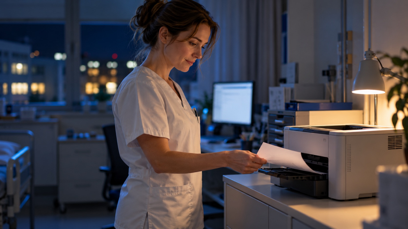 Automatisch über das Gateway gedruckter radiologischer Befund im Nachtdienst