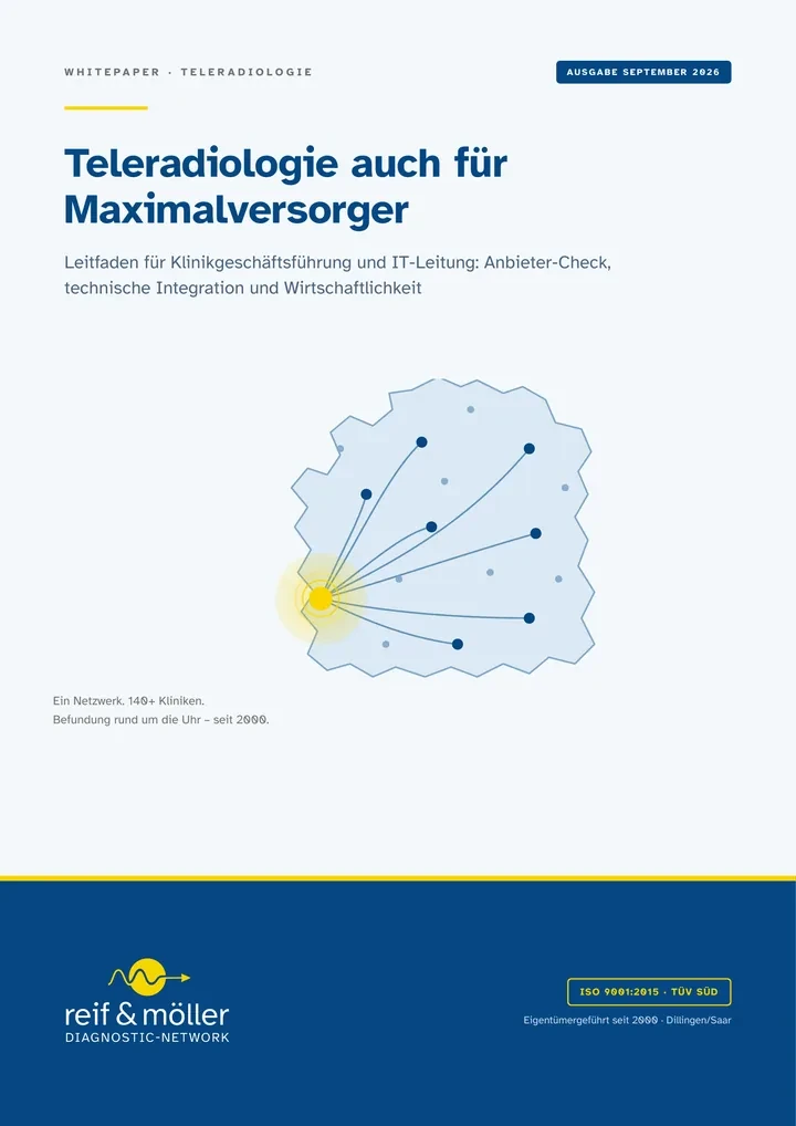 Titelseite des Whitepapers „Teleradiologie auch für Maximalversorger“
